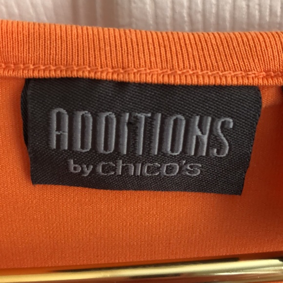 Additions by Chicos Orange Top Sz Medium - Picture 2 of 8